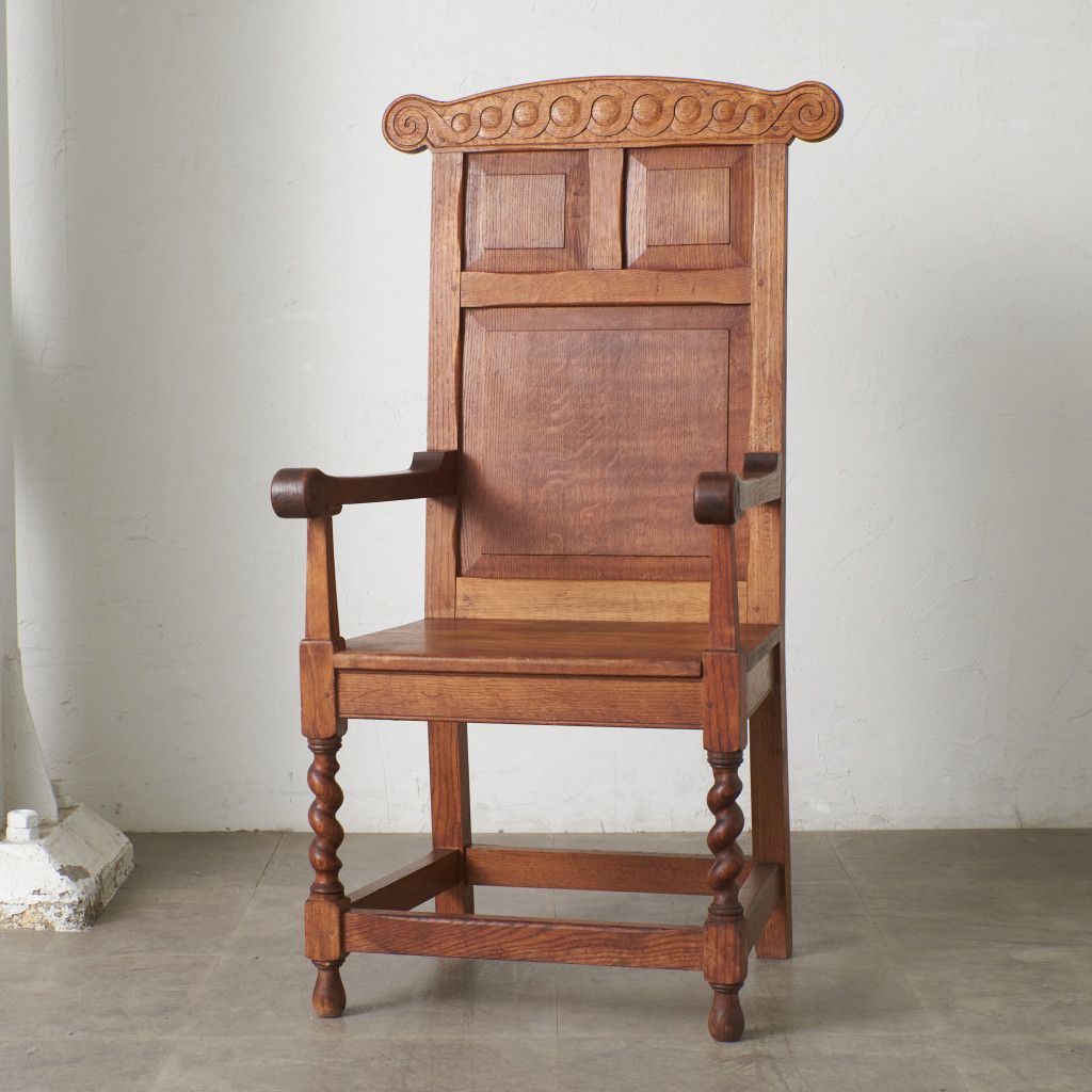 英国 アンティーク ブリティッシュオーク 無垢材 アームチェア