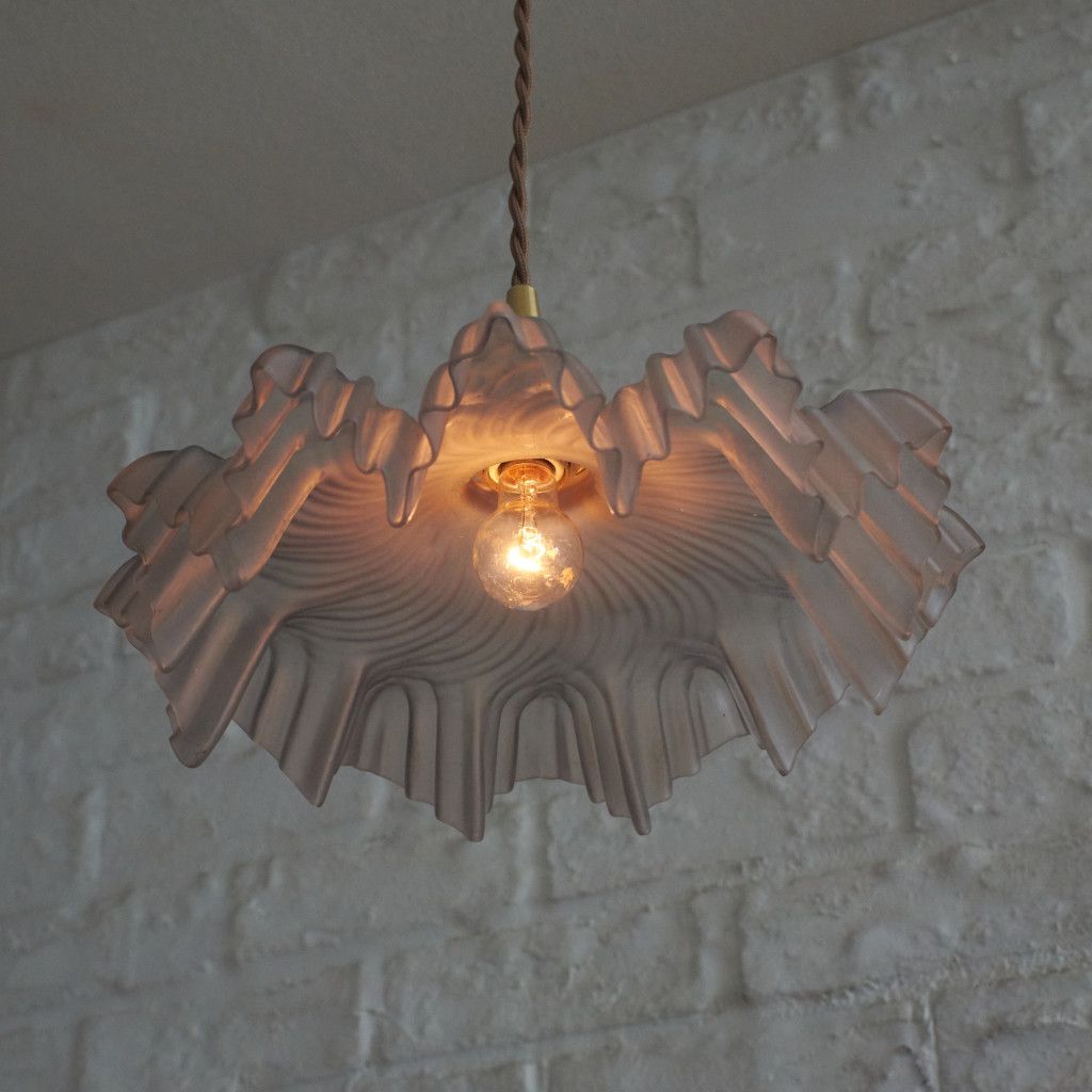 英国 アンティーク ★ ペンダントライト ガラスシェード イギリス製 ビンテージ 英国 アンティーク ミルクガラス ペンダントライト ガラス シェード