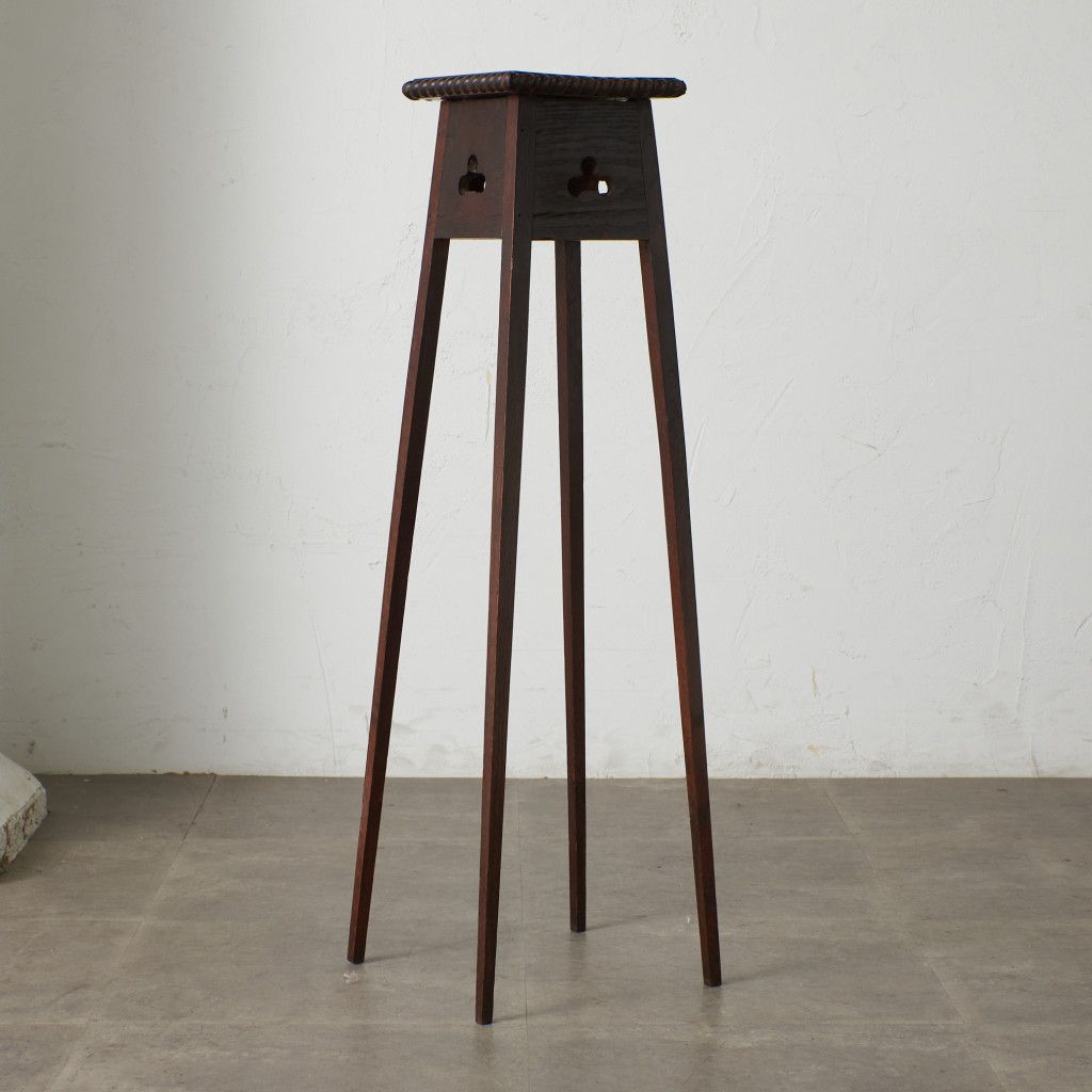 英国 アンティーク プランタースタンド サイドテーブル オーク