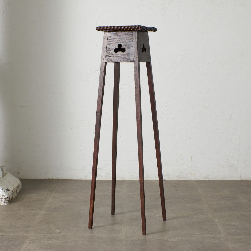 英国 アンティーク プランタースタンド サイドテーブル オーク