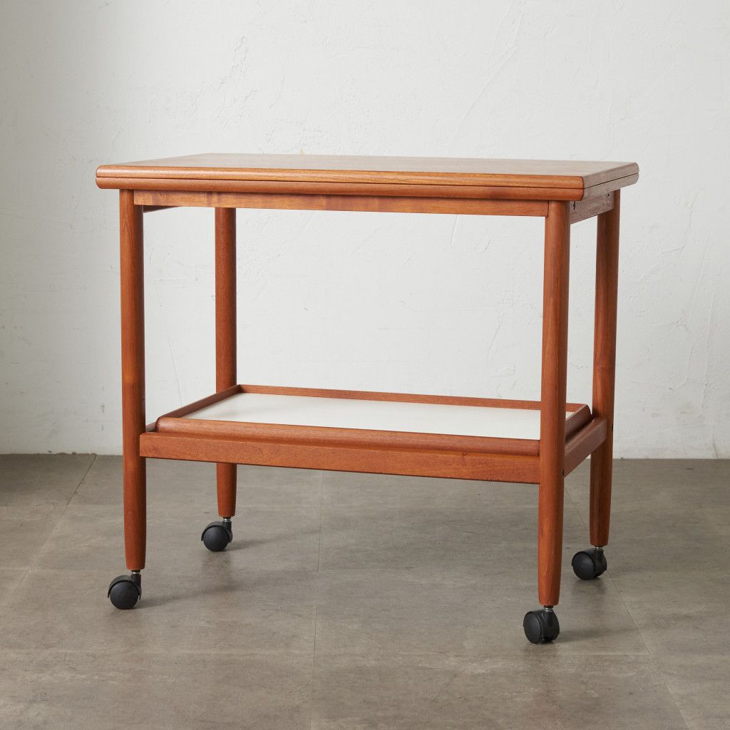 デンマーク Grete Jalk チーク トロリー ワゴン エクステンション 北欧