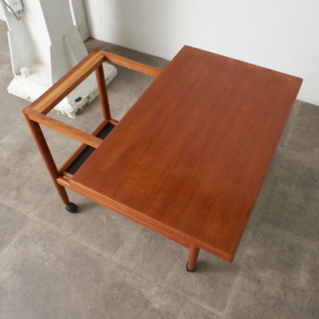 デンマーク Grete Jalk チーク トロリー ワゴン エクステンション 北欧