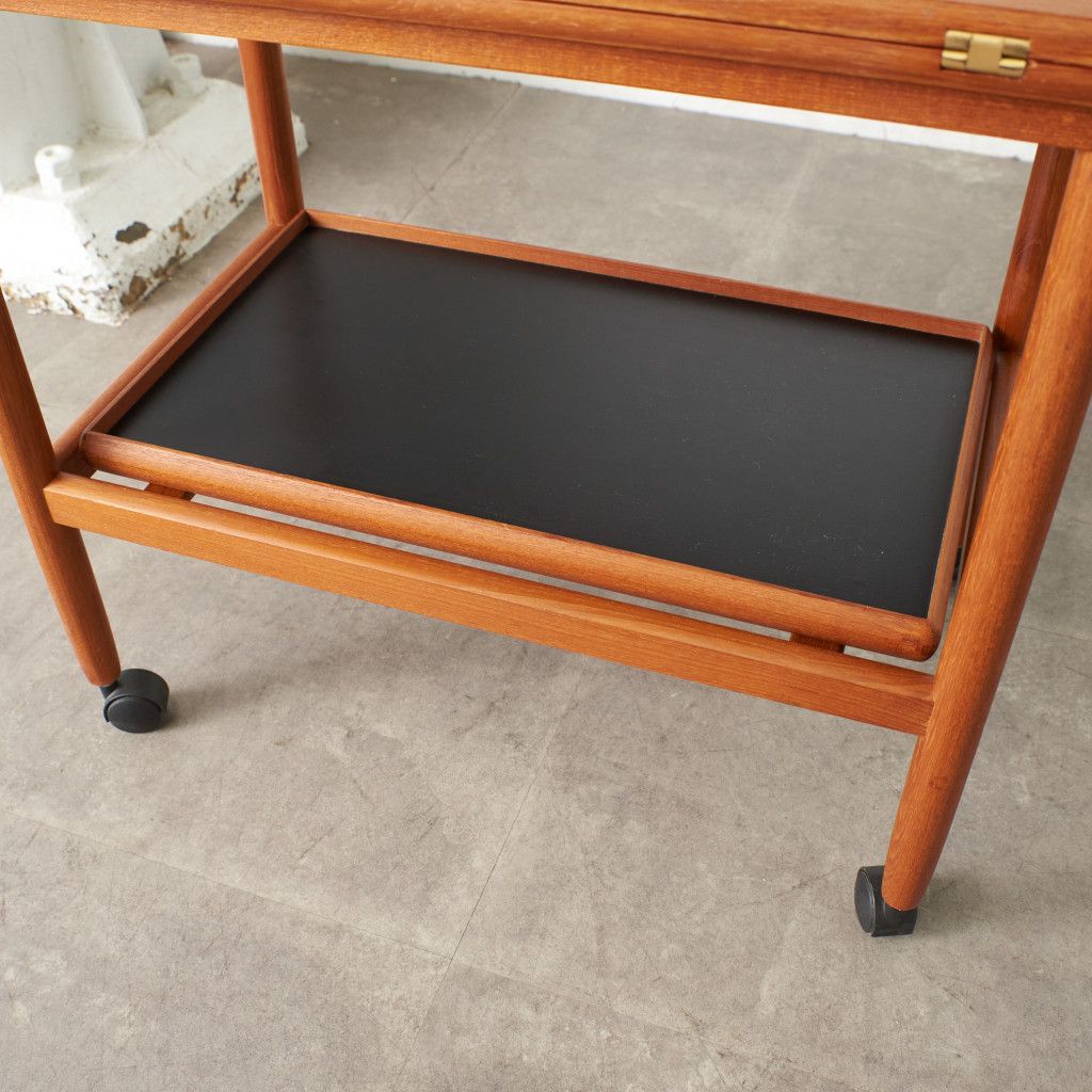 デンマーク Grete Jalk チーク トロリー ワゴン エクステンション 北欧