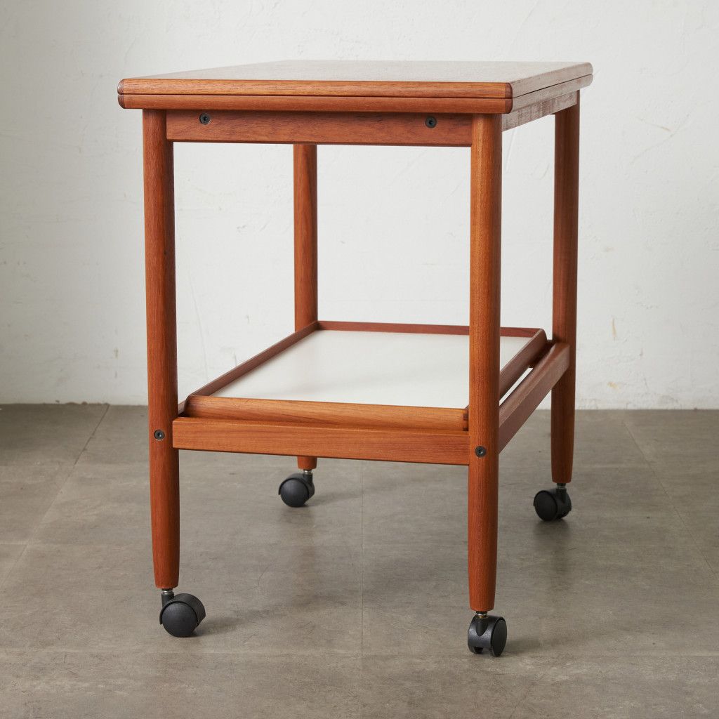 デンマーク Grete Jalk チーク トロリー ワゴン エクステンション 北欧