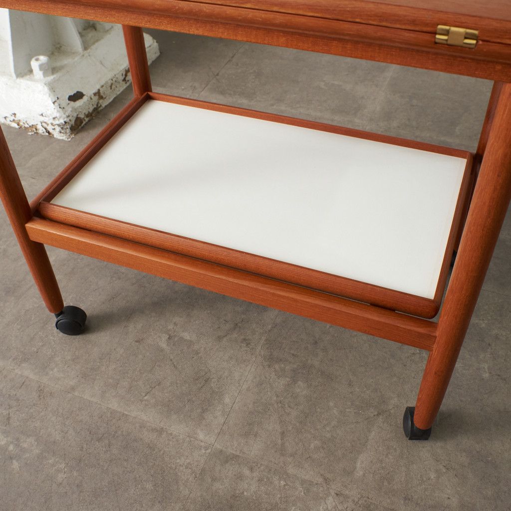 デンマーク Grete Jalk チーク トロリー ワゴン エクステンション 北欧