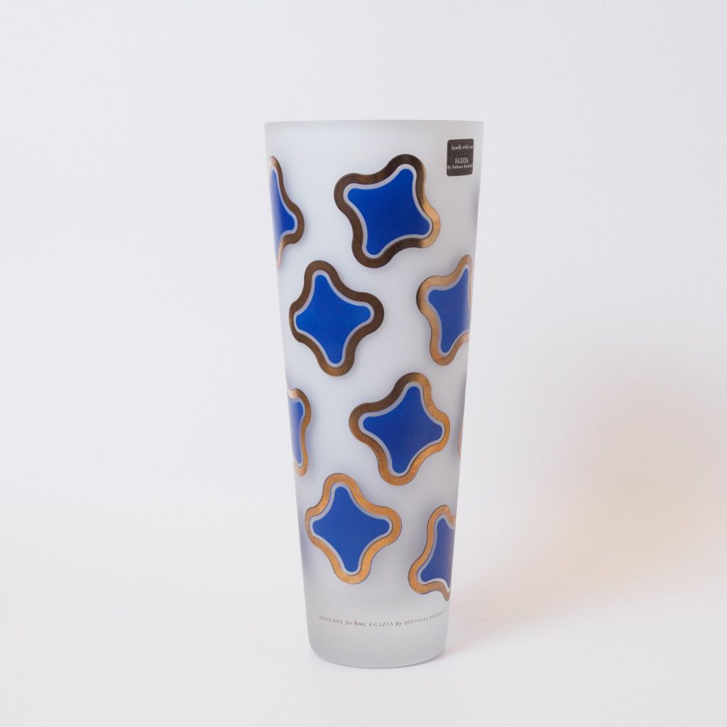 イタリア SOTTSASS ASSOCIATI ガラス フラワーベース ヴィンテージ