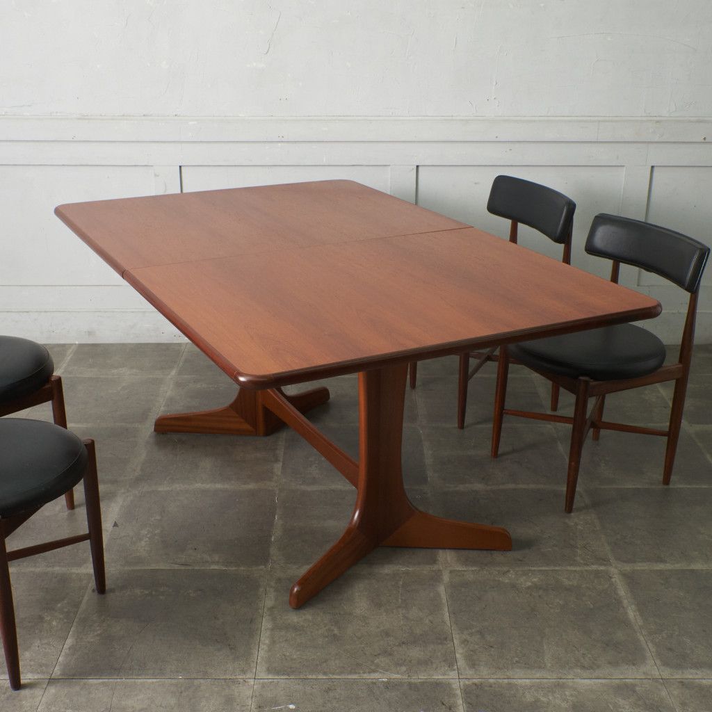 北欧 ヴィンテージ エクステンション テーブル 木製 チーク ダイニング