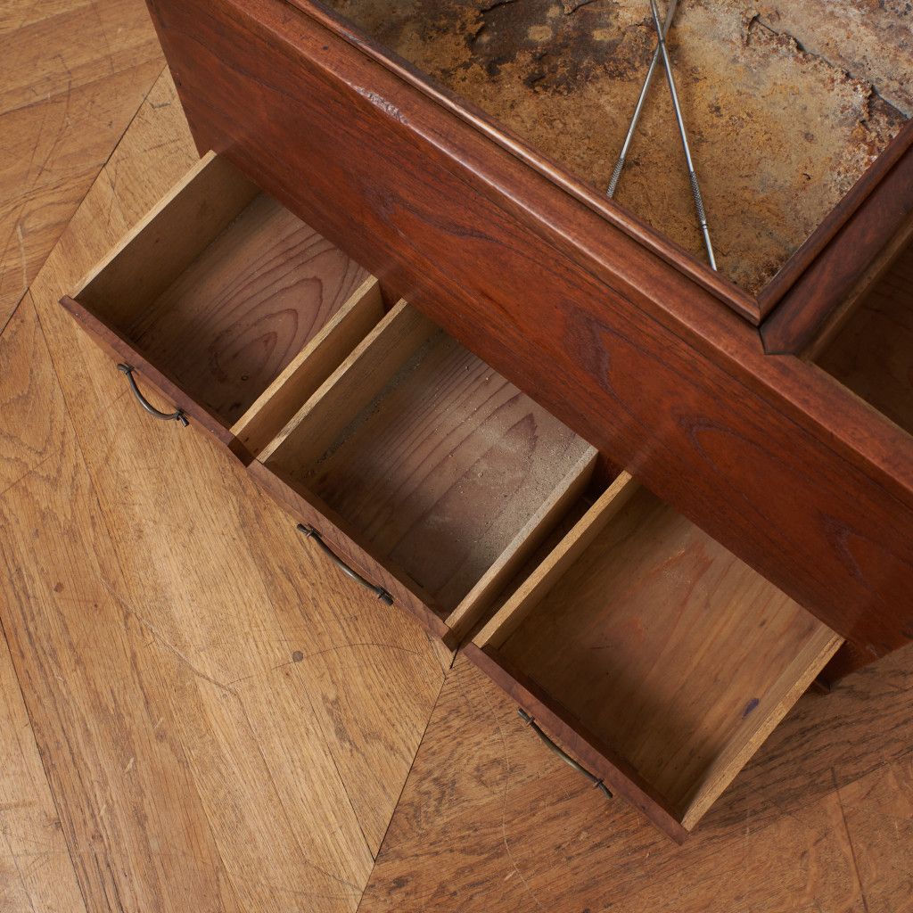 欅 関東長火鉢 囲炉裏 引出し付き 民芸 茶道具 火道具 古民家 座卓