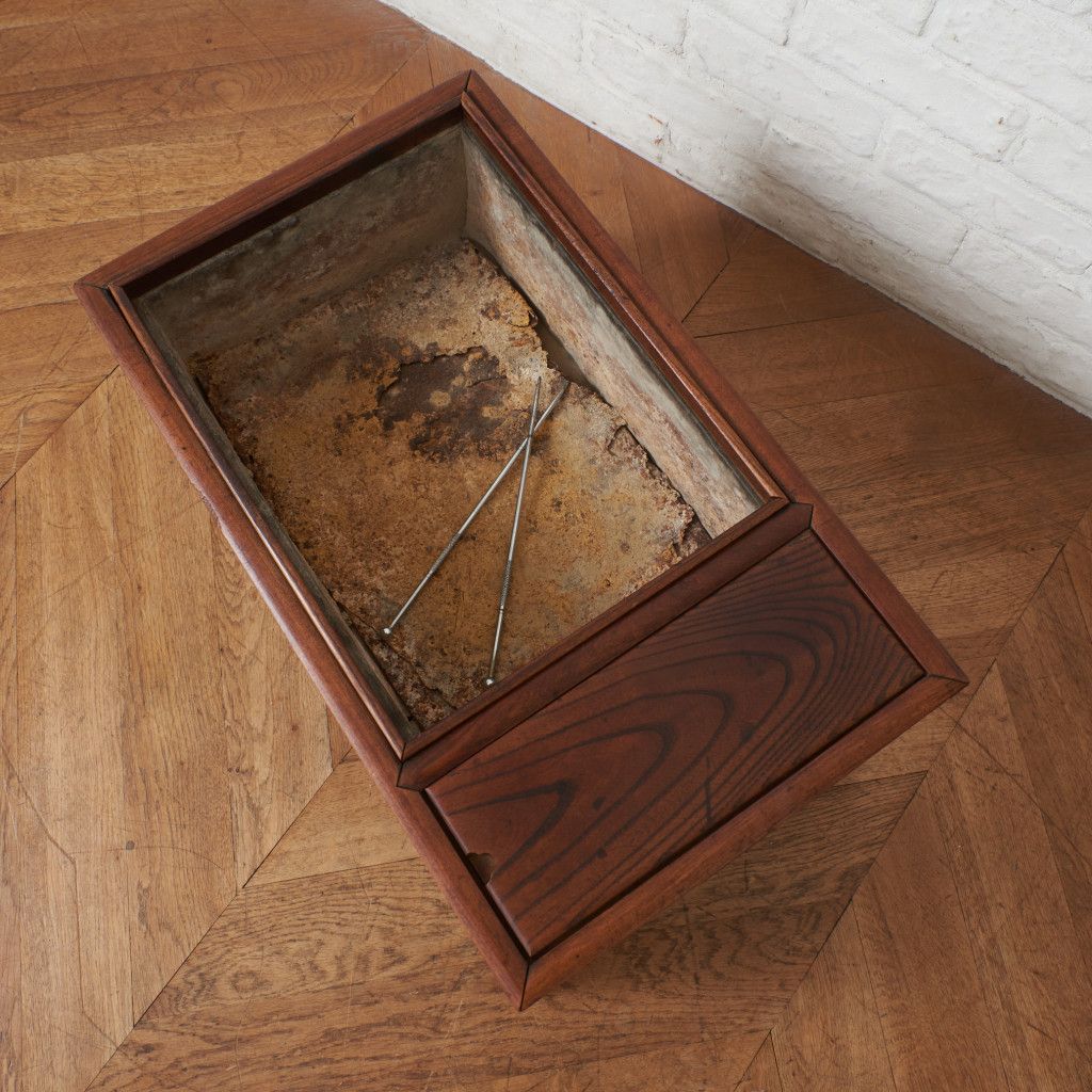 欅 関東長火鉢 囲炉裏 引出し付き 民芸 茶道具 火道具 古民家 座卓