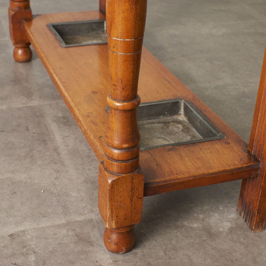 イギリス アンティーク アンブレラスタンド 木彫刻 傘立て 玄関 収納