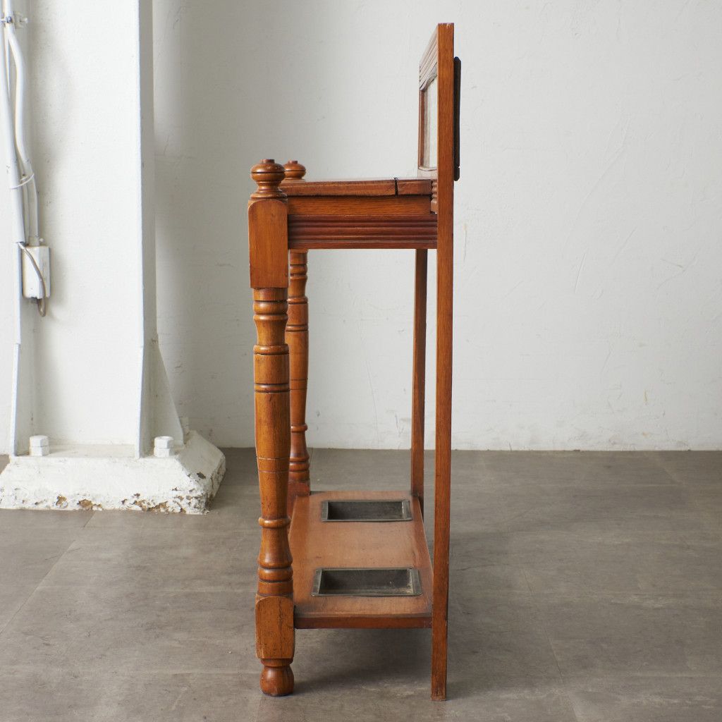 イギリス アンティーク アンブレラスタンド 木彫刻 傘立て 玄関 収納