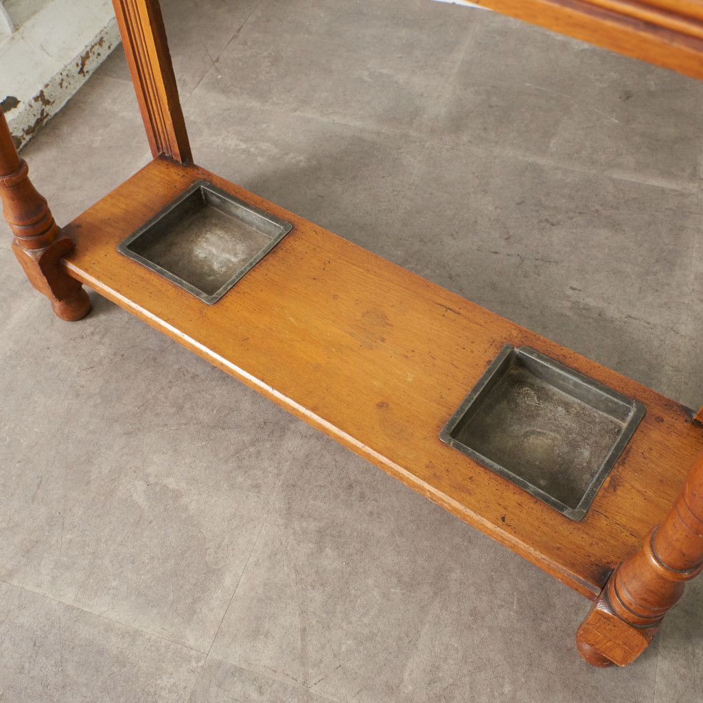 イギリス アンティーク アンブレラスタンド 木彫刻 傘立て 玄関 収納