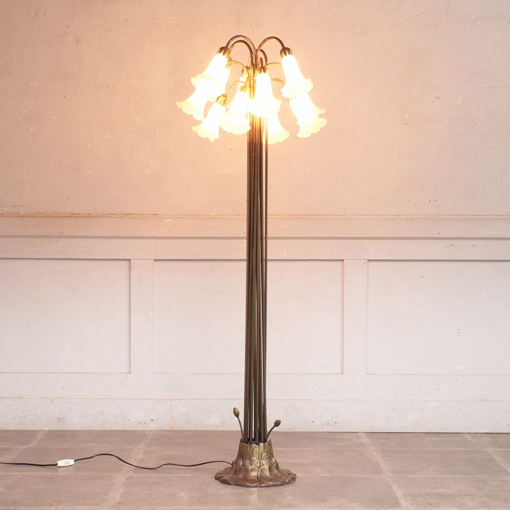 ヨーロピアン クラシック 花植物 フロアスタンド 花文 フロアランプ