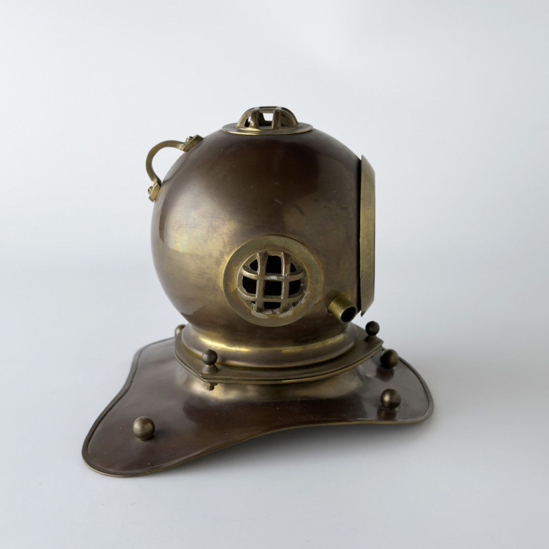 英国 潜水ヘルメット 置物 装飾 ディスプレイ 真鍮 小物入れ オブジェ