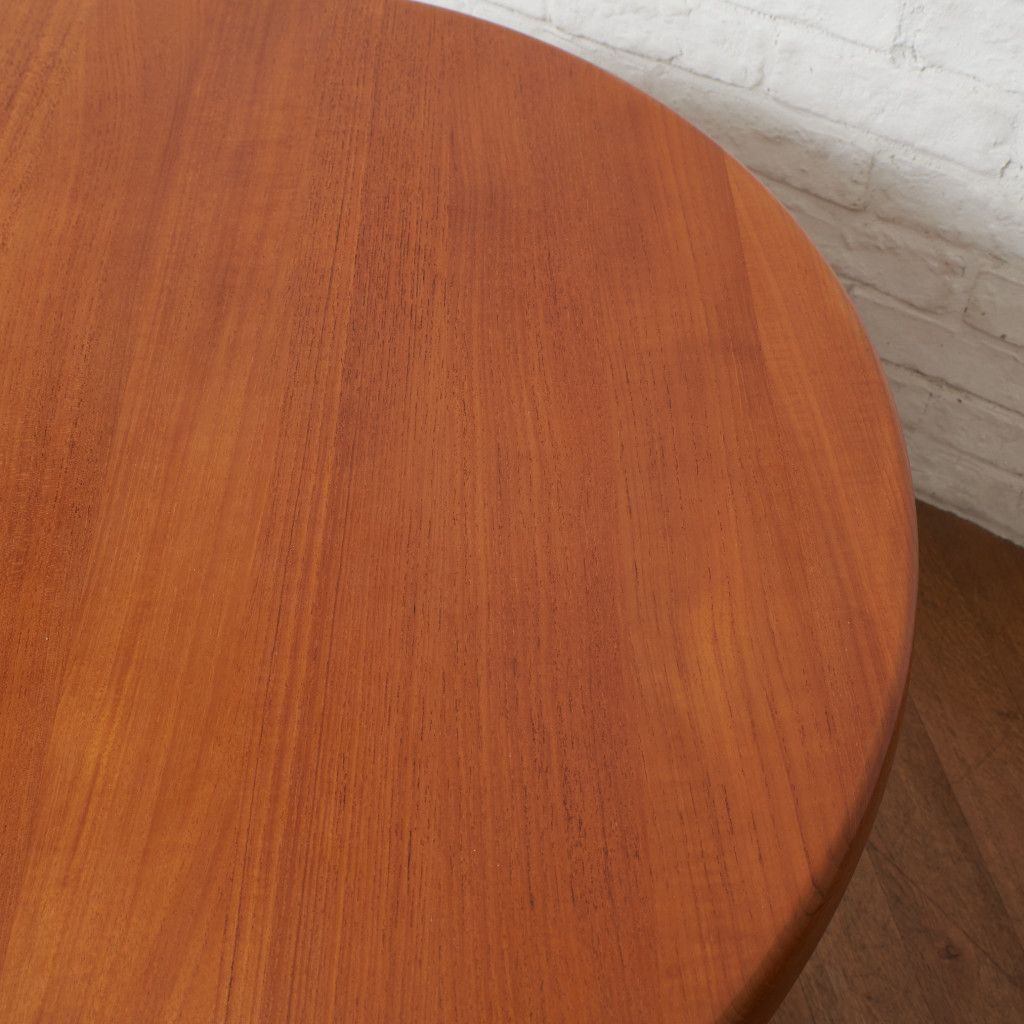 デンマーク Niels Bach チーク 無垢材 ラウンド コーヒーテーブル 北欧