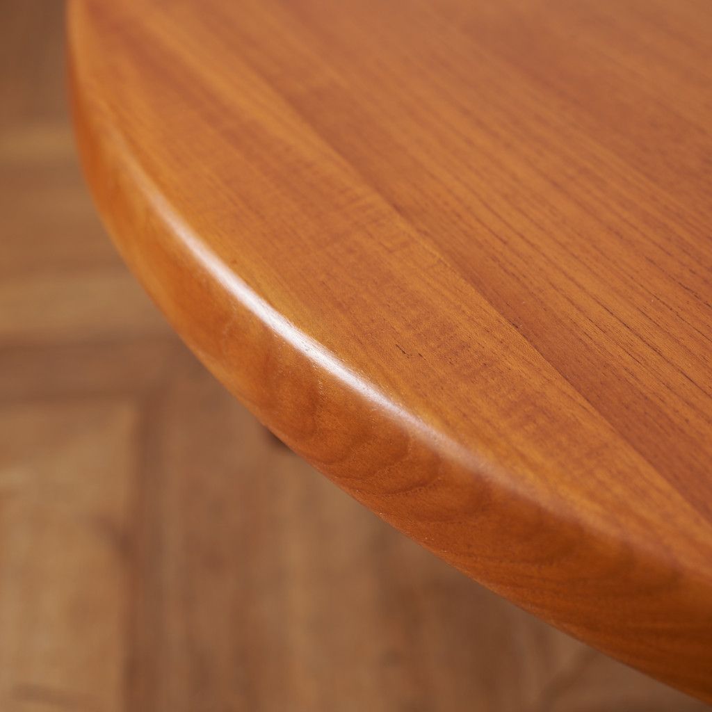 デンマーク Niels Bach チーク 無垢材 ラウンド コーヒーテーブル 北欧