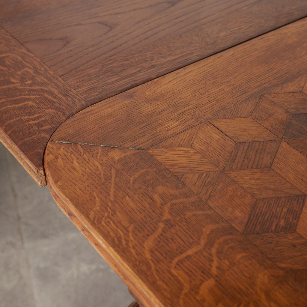 英国 アンティーク ドローリーフテーブル 伸長 オーク 木製