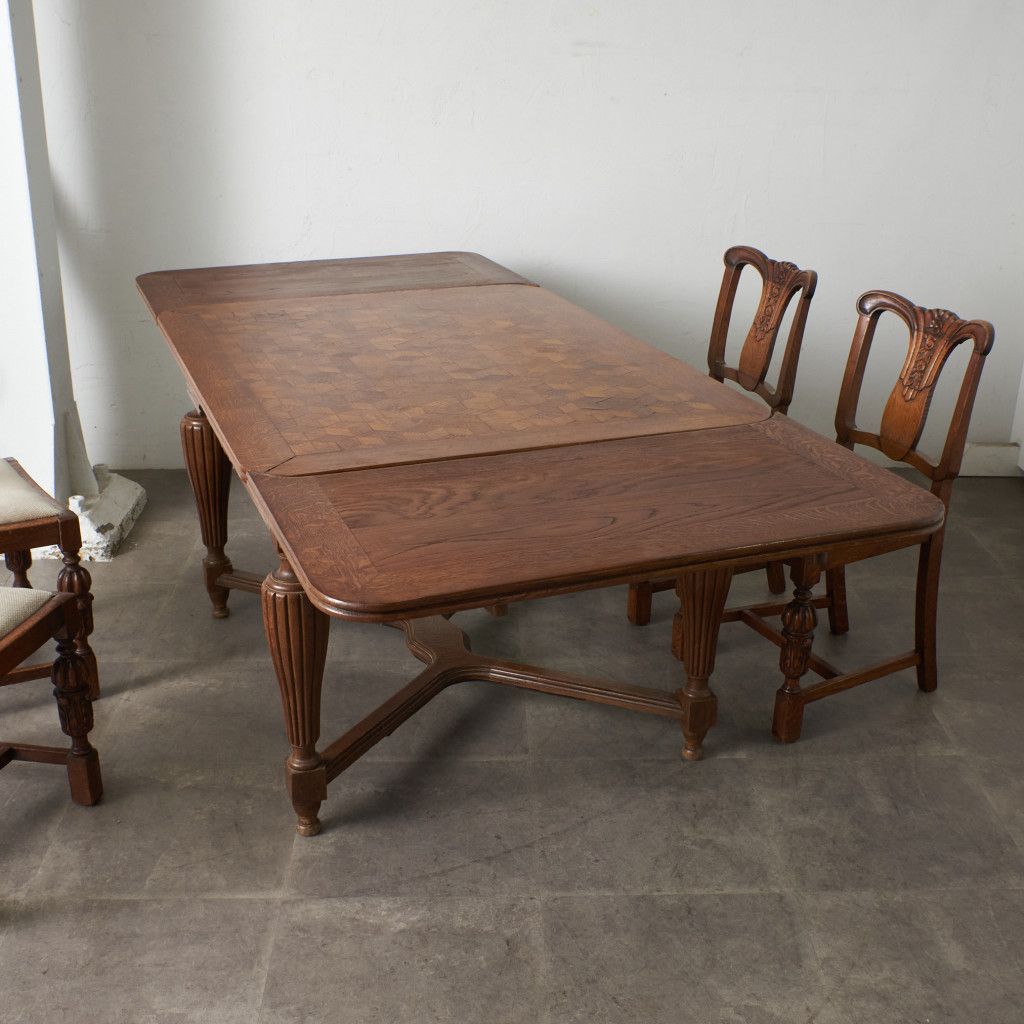 英国 アンティーク ドローリーフテーブル 伸長 オーク 木製