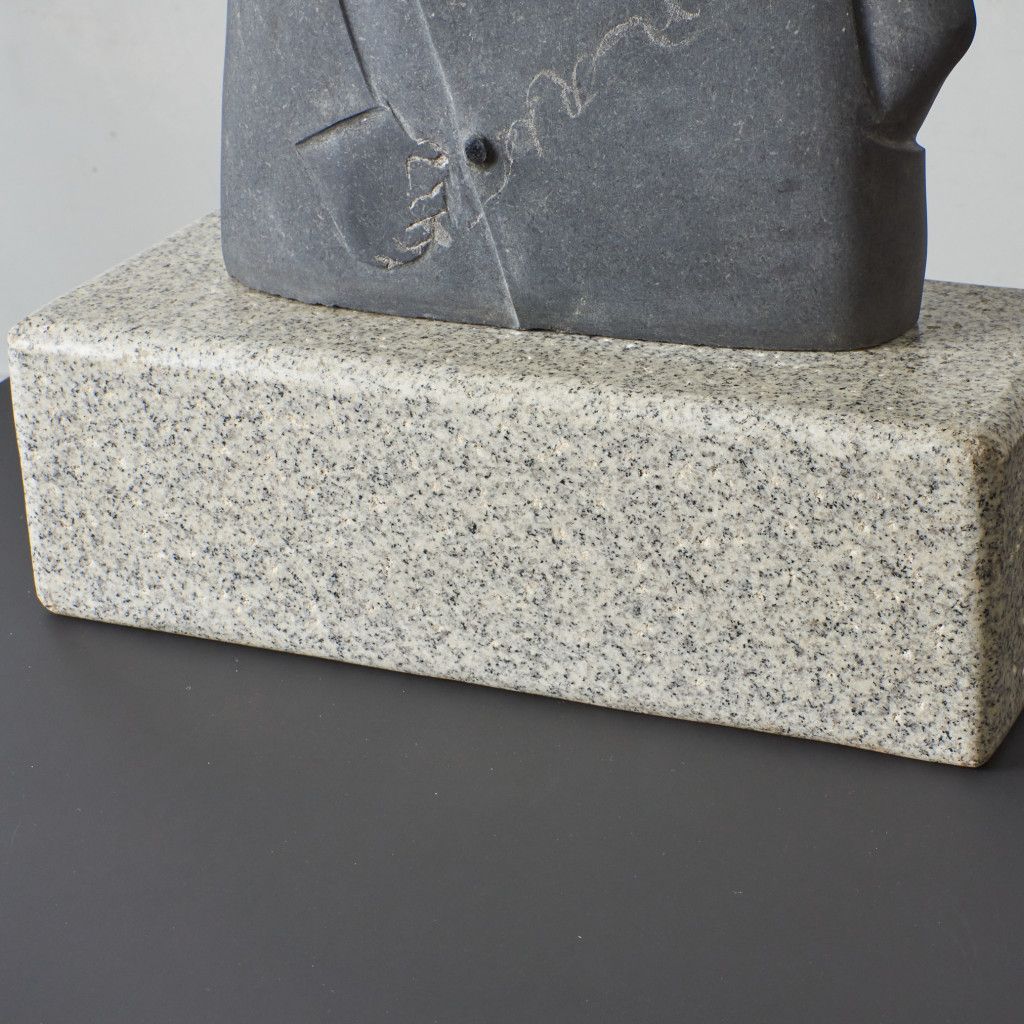 送料別売】作家物 石材 オブジェ 置物 モチーフ アート 作品 工芸品