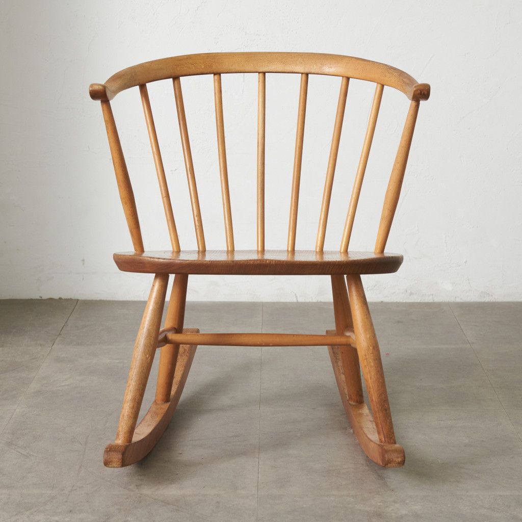 レア ERCOL カウホーン スモーカーズ ロッキングチェア 英国