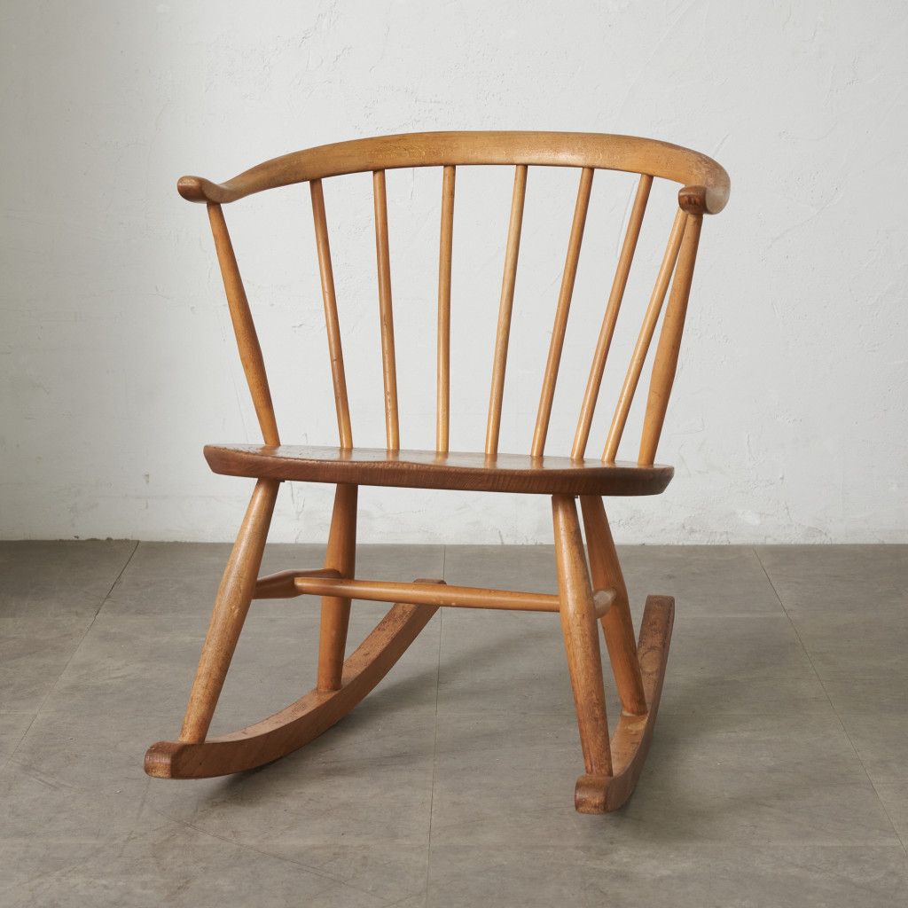 レア ERCOL カウホーン スモーカーズ ロッキングチェア 英国