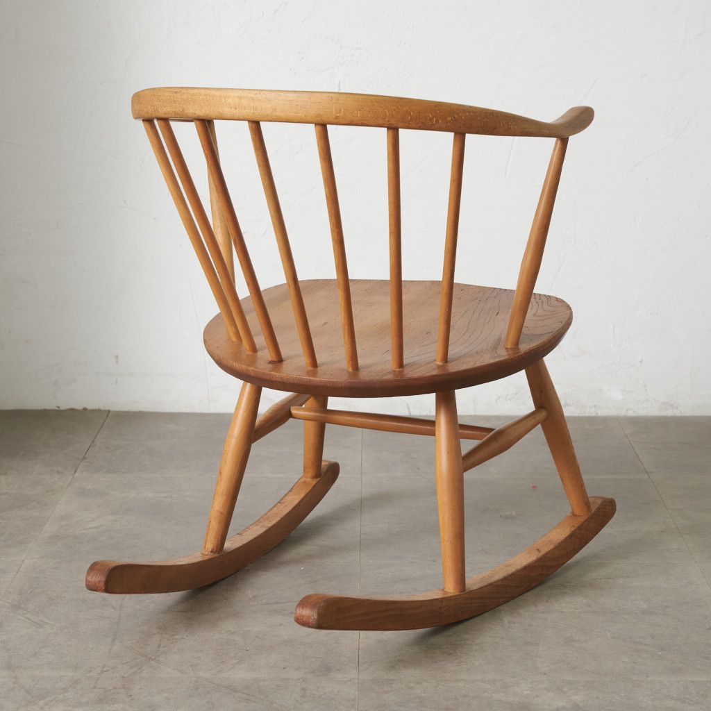 レア ERCOL カウホーン スモーカーズ ロッキングチェア 英国