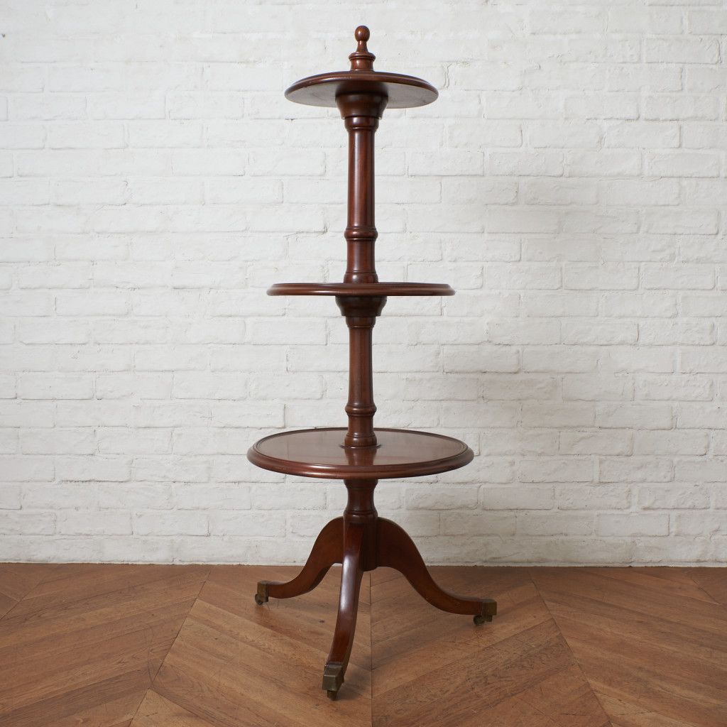 レア 英国 アンティーク ダムウェイター 3段 オケージョナルテーブル