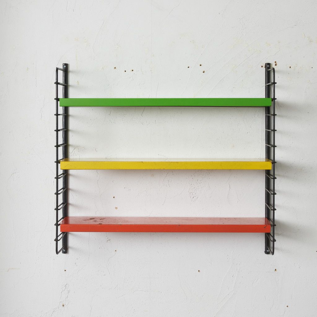 オランダ ヴィンテージ ウォールシェルフ 50s 60s ラダーラック ミッド