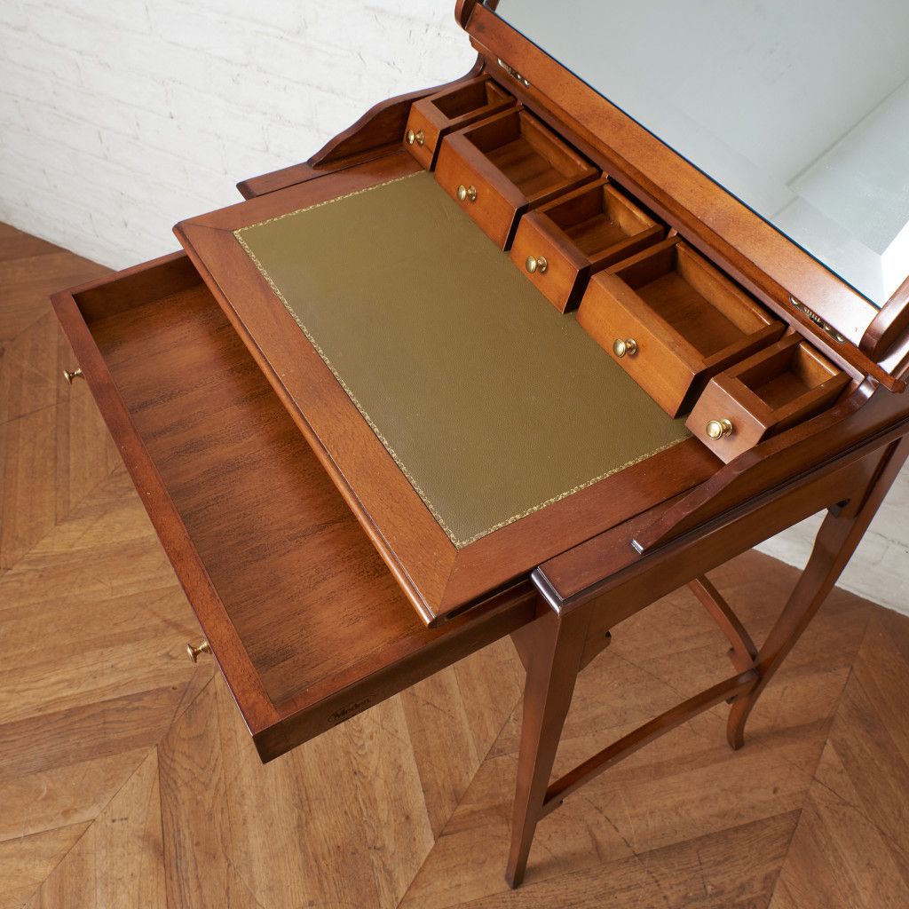 イタリア medea ドレッサー 一面鏡 ミラー 机 デスク マホガニー