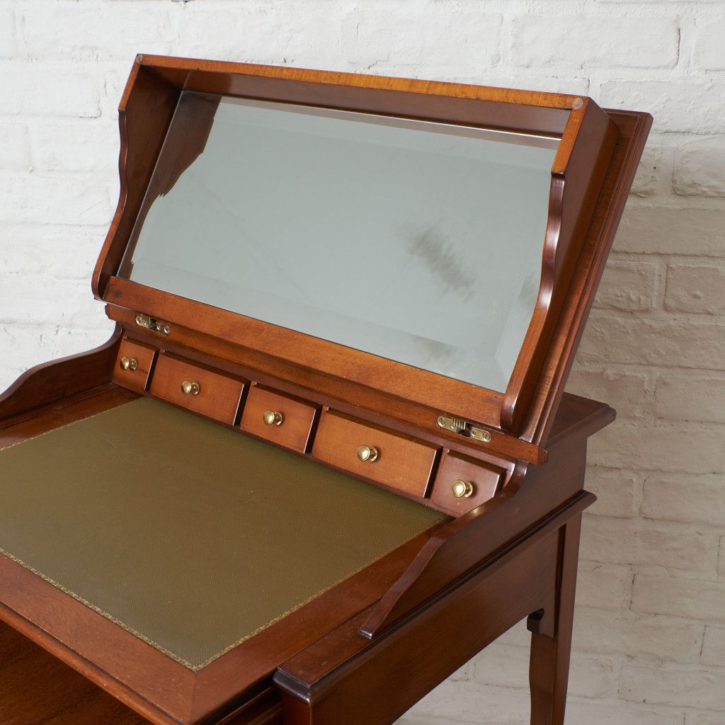 イタリア medea ドレッサー 一面鏡 ミラー 机 デスク マホガニー