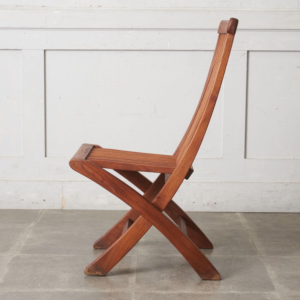 Jati フォールディング チェア チーク 無垢材 折りたたみ 椅子