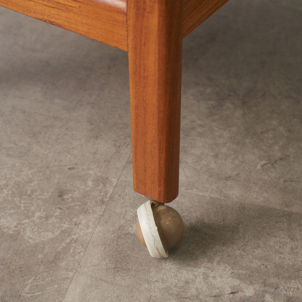 英国 ヴィンテージ トロリー ワゴン ドロップリーフ 拡張 天板 チーク