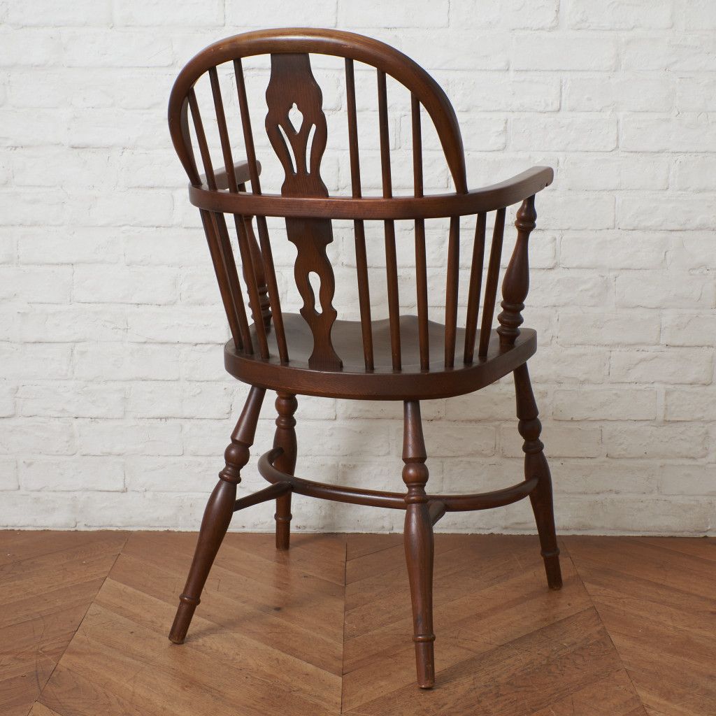 英国 アンティーク ウィンザーチェア アームチェア 無垢材 ダイニング