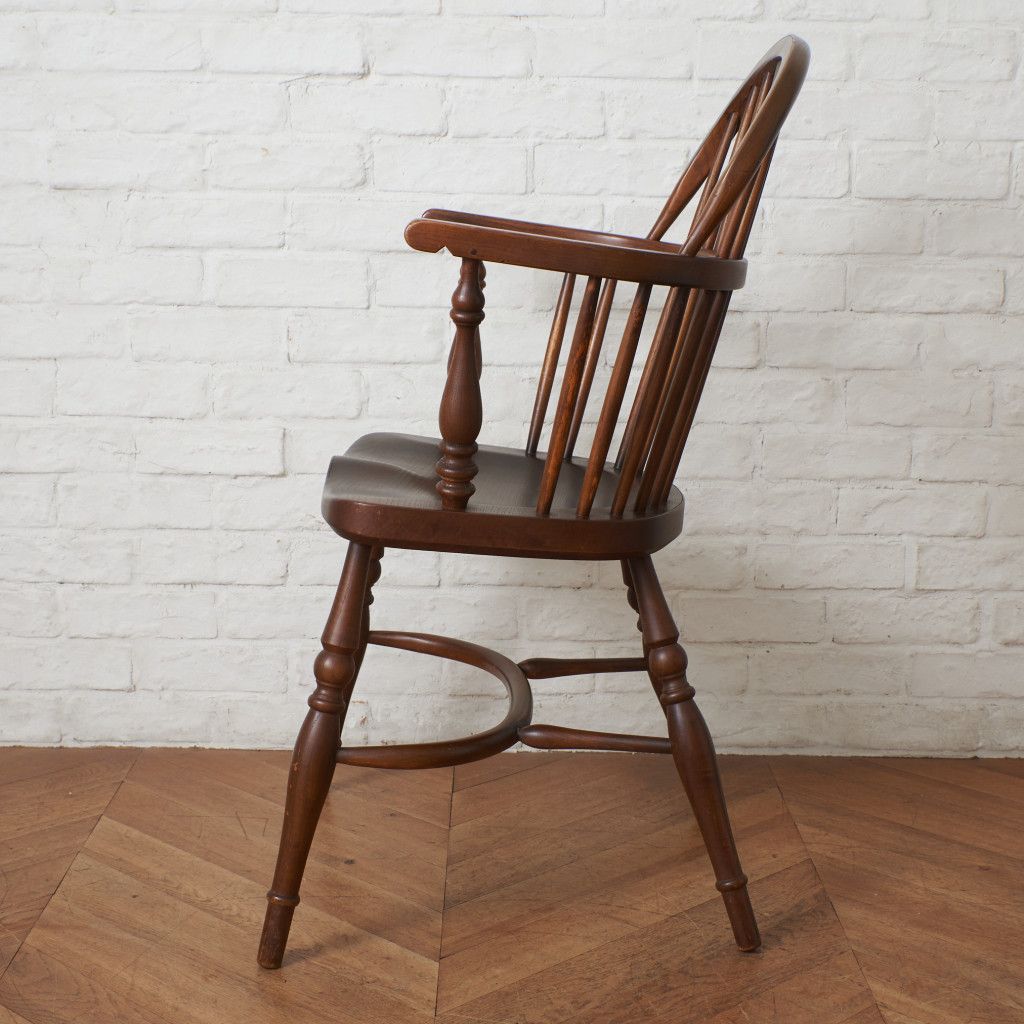 英国 アンティーク ウィンザーチェア アームチェア 無垢材 ダイニング