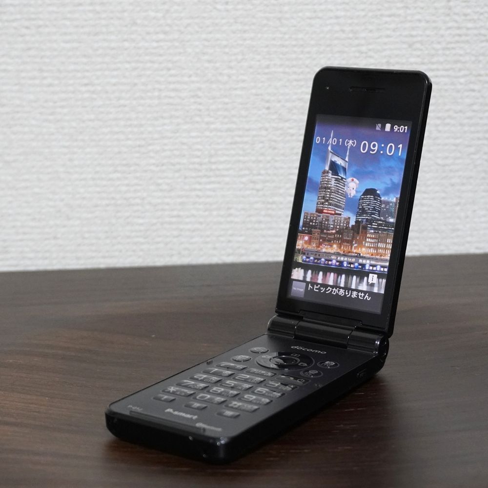 docomo P-smartケータイ P-01J ブラック 4G LTE 【SIMロック解除済