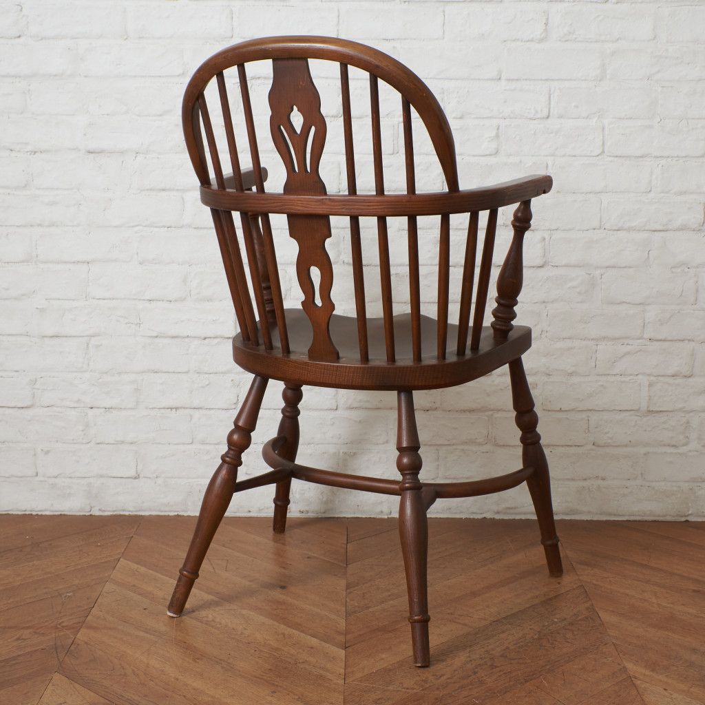 英国 アンティーク ウィンザーチェア アームチェア 無垢材 ダイニング