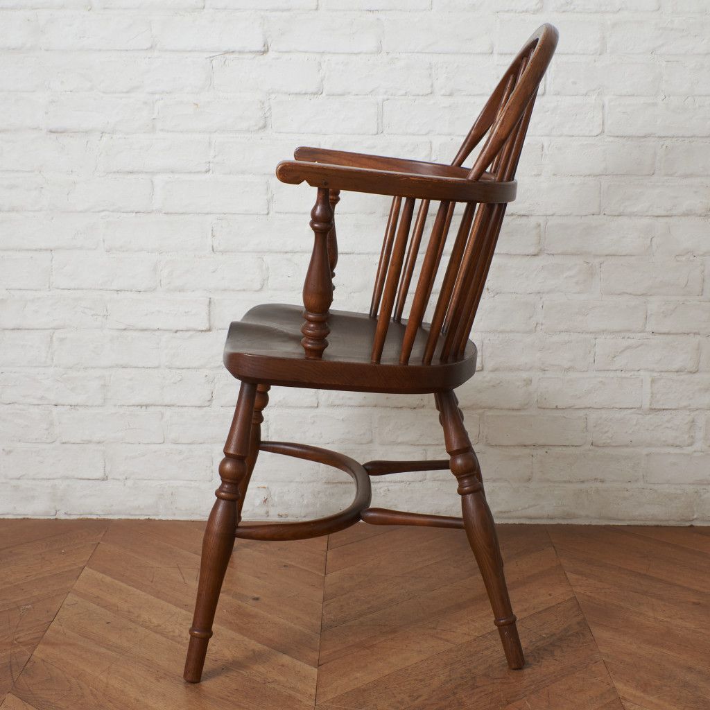 英国 アンティーク ウィンザーチェア アームチェア 無垢材 ダイニング