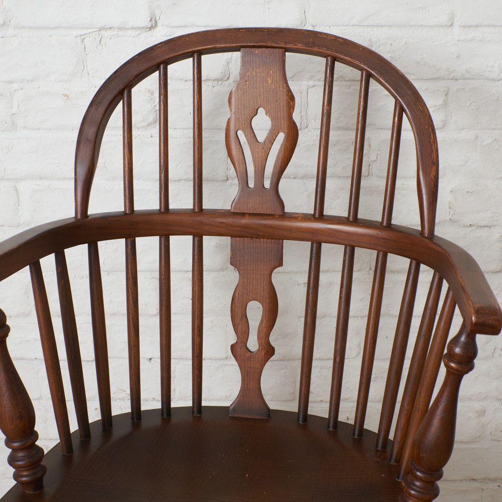 英国 アンティーク ウィンザーチェア アームチェア 無垢材 ダイニング