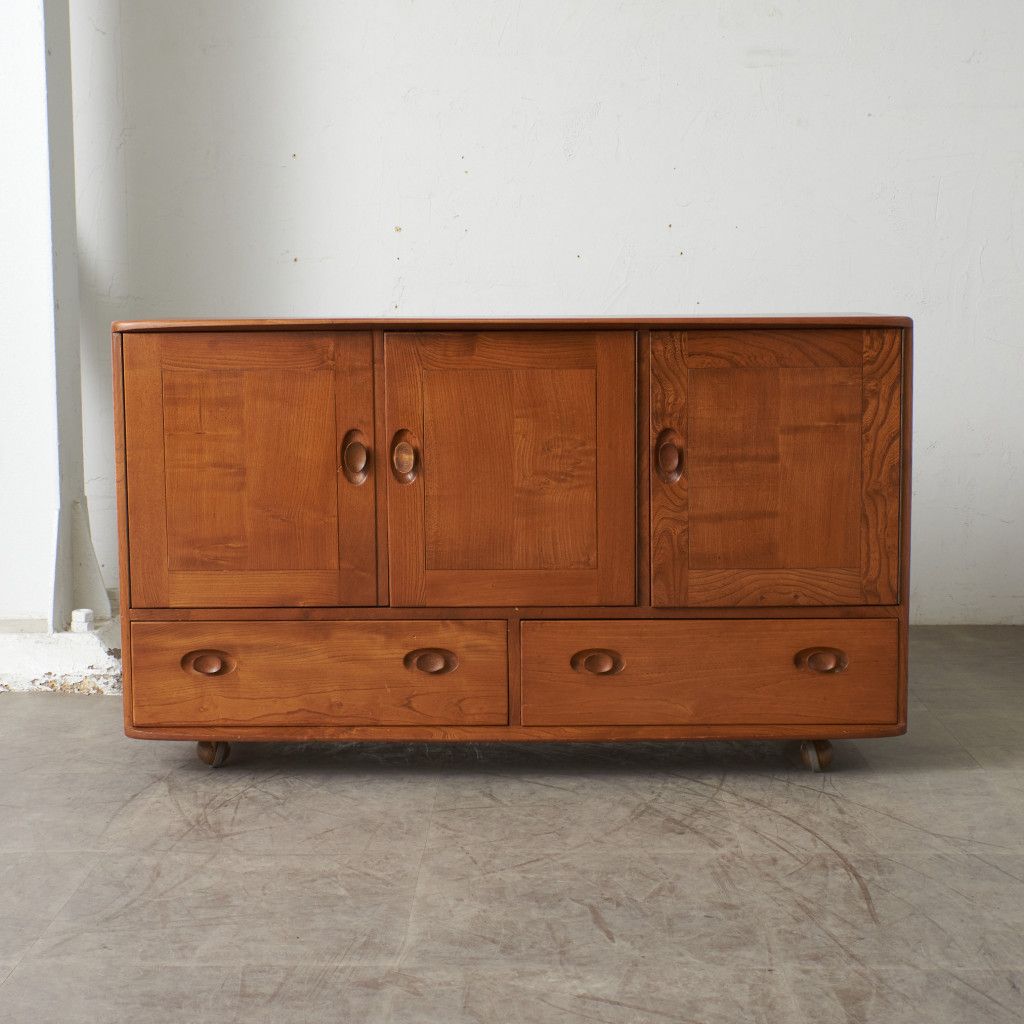 Ercol キャスター サイドボード 英国 ビンテージ アーコール 無垢材