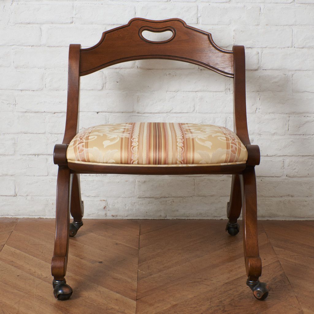 張替済 定15万 Drexel Heritage サイドチェア キャスター ダイニング