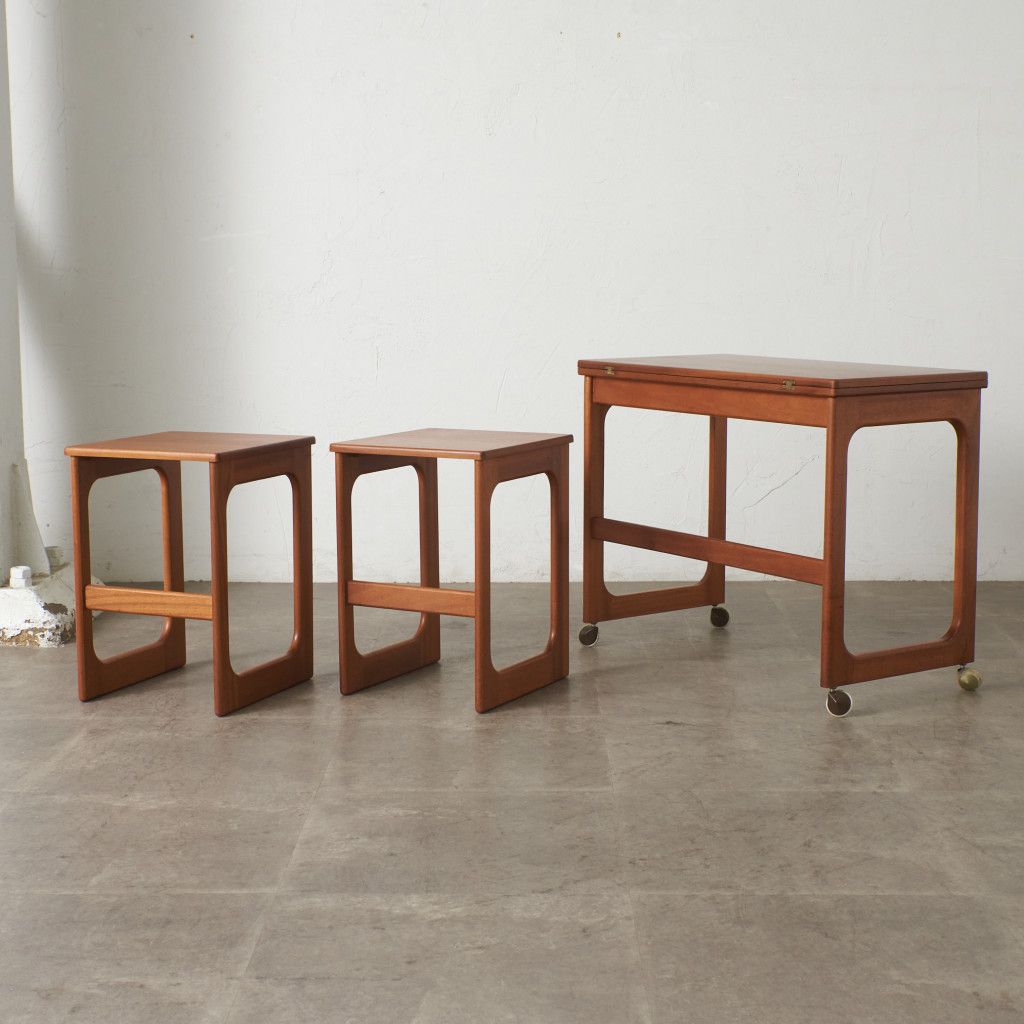 A.H. McINTOSH ネストテーブル コーヒーテーブル チーク 拡張式 天板