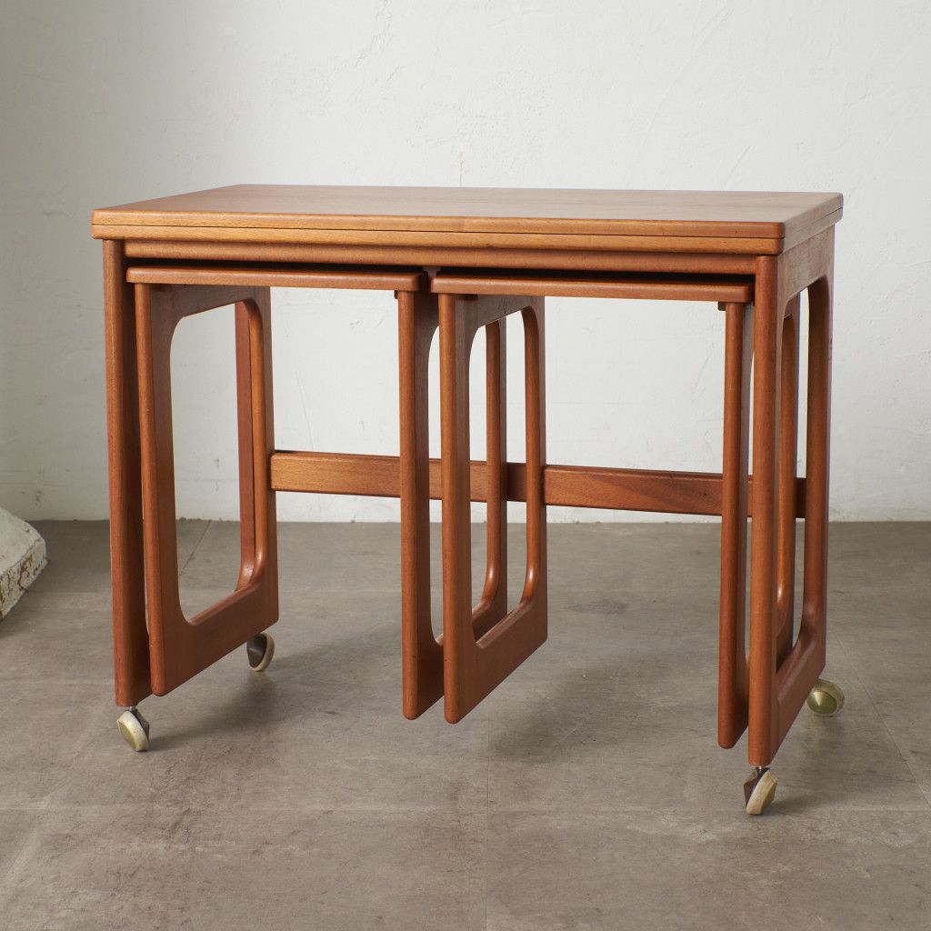 A.H. McINTOSH ネストテーブル コーヒーテーブル チーク 拡張式 天板