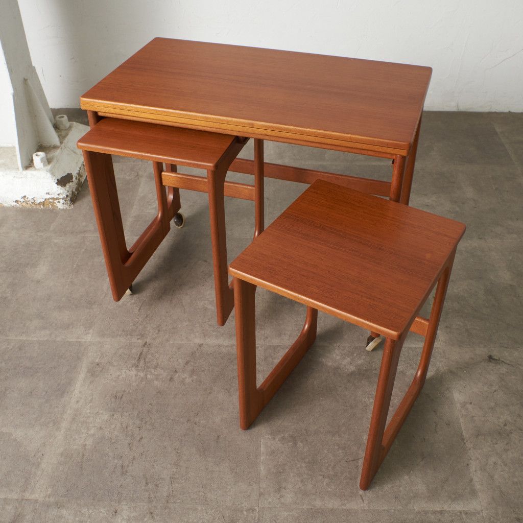 A.H. McINTOSH ネストテーブル コーヒーテーブル チーク 拡張式 天板