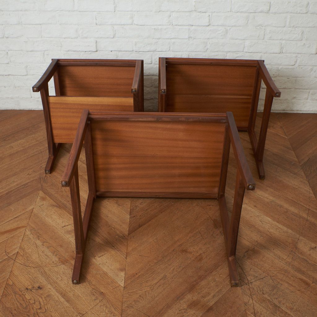 ヴィンテージ ネストテーブル サイド ナイト チーク 仕上済 イギリス ヴィンテージ ネストテーブル チーク 北欧 スタイル サイド