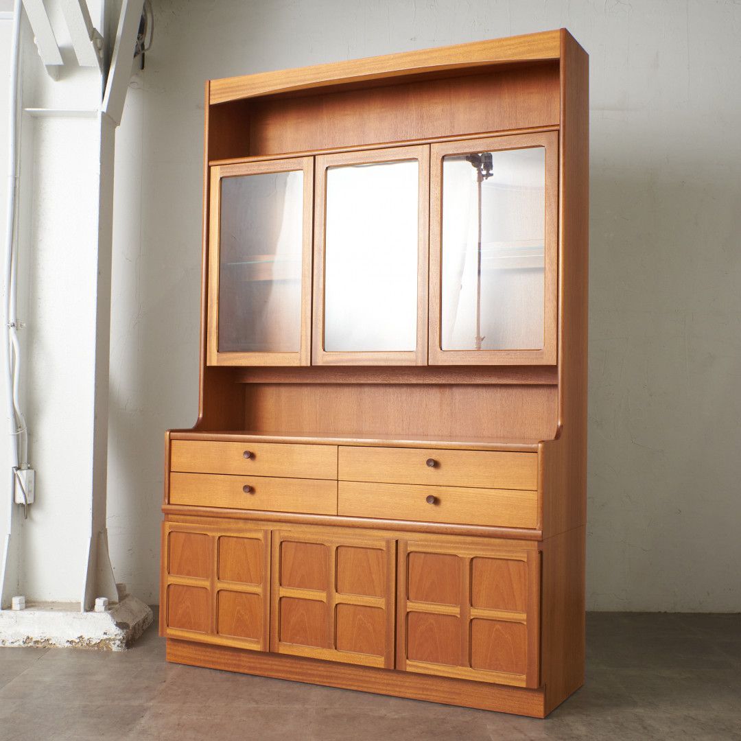 NATHAN ヴィンテージ ガラス キャビネット チーク 北欧 スタイル