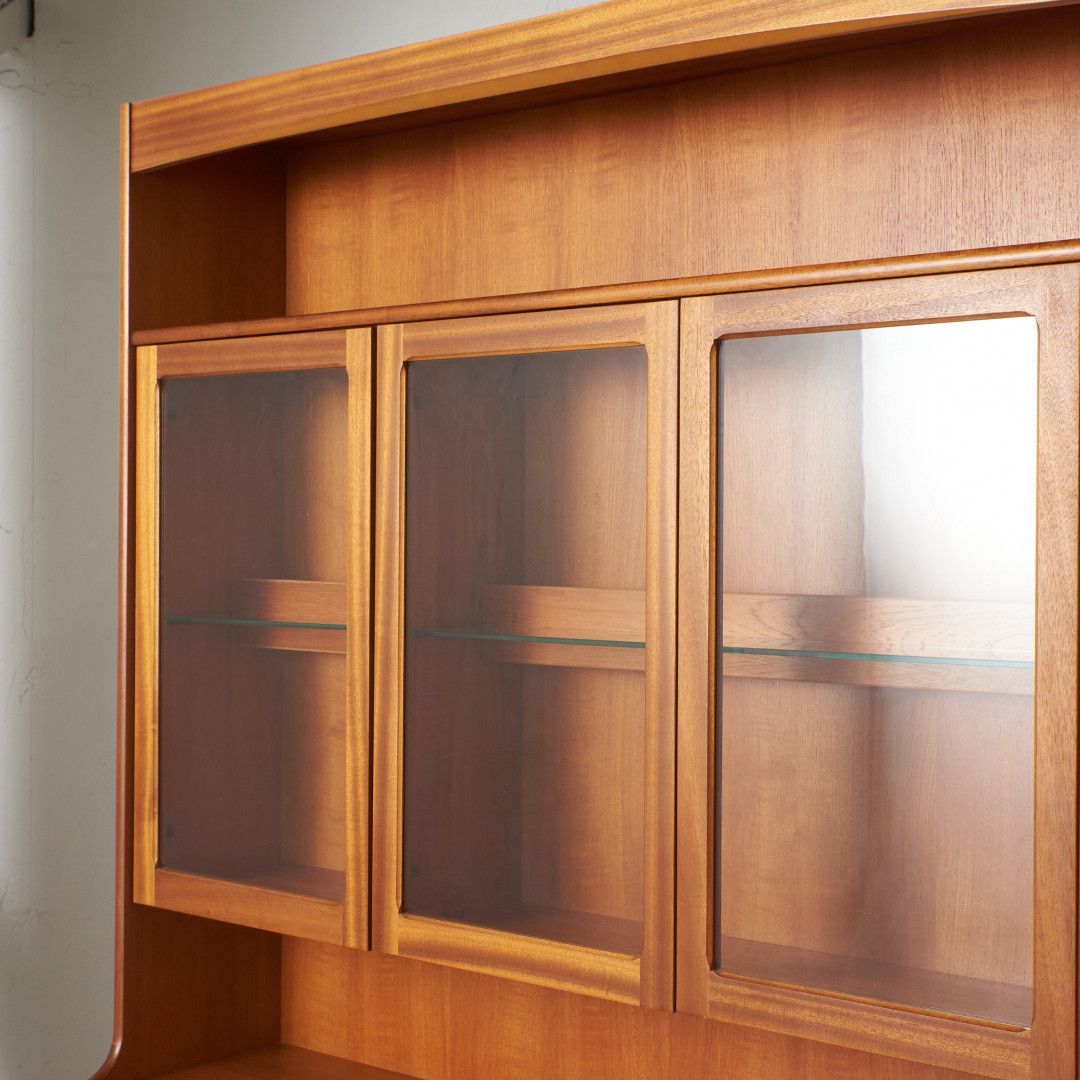 NATHAN ヴィンテージ ガラス キャビネット チーク 北欧 スタイル