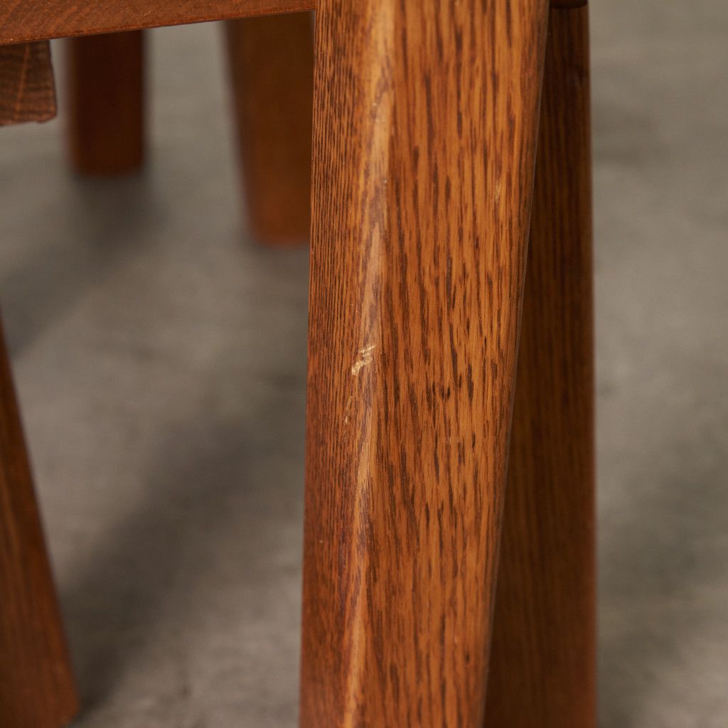 オランダ製 オーク 無垢材 ネストテーブル サイドテーブル オランダ