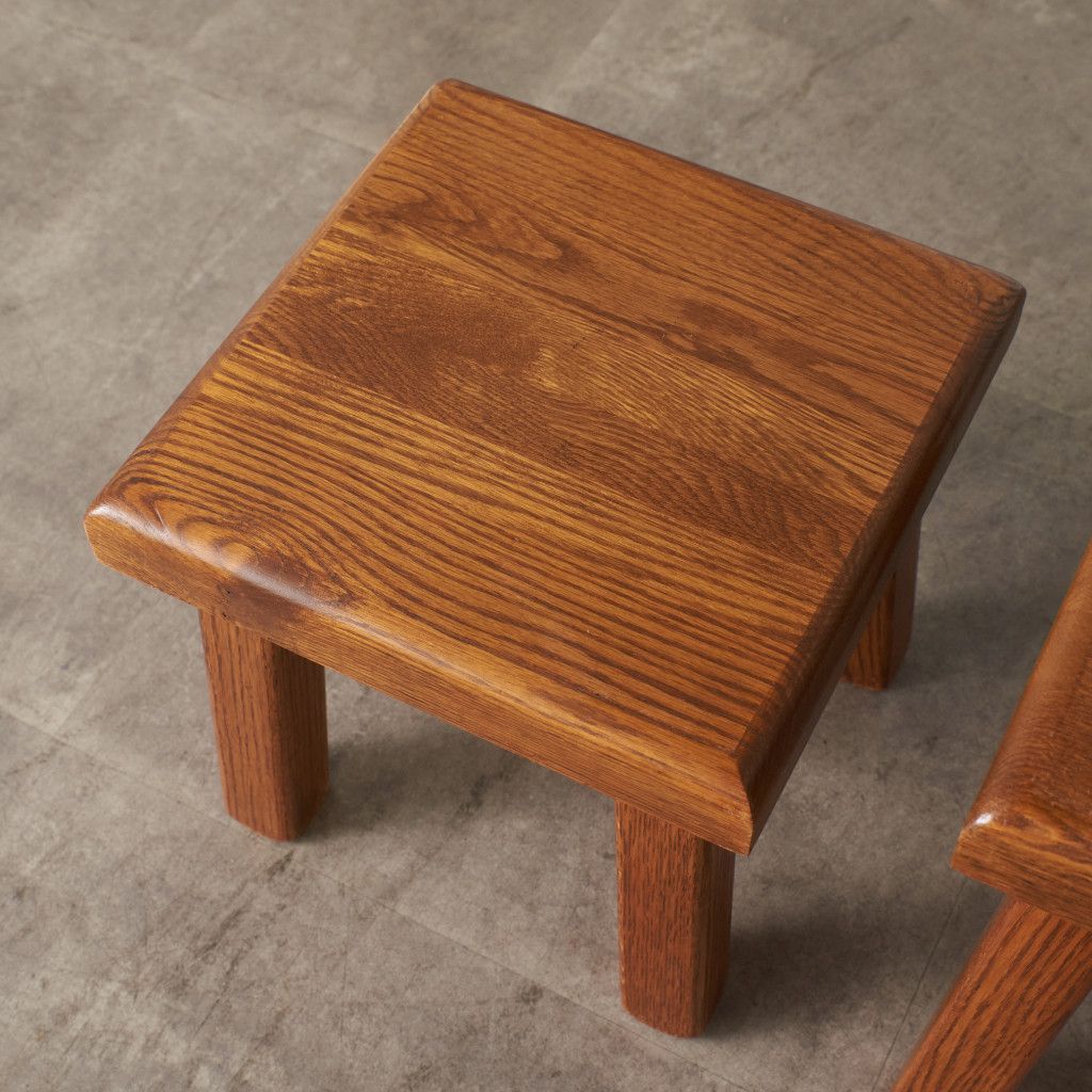 オランダ製 オーク 無垢材 ネストテーブル サイドテーブル オランダ