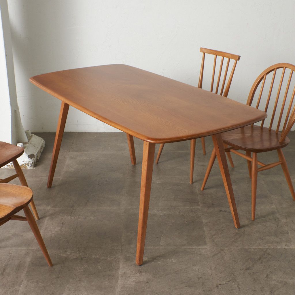 レア Ercol プランクテーブル エルム アーコール ダイニングテーブル