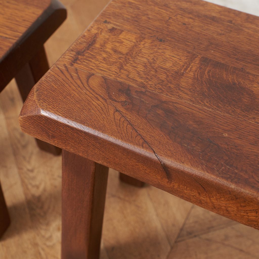 オランダ製 オーク ネストテーブル 木製 サイドテーブル 民芸家具